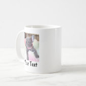 Custom Photo and Text Personalized Pet Lover コーヒーマグカップ (正面左)