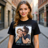 Custom Photo and Text Tシャツ