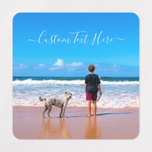 Custom Photo and Text - Your Own Design - My Pet ラベル (デザイン2)