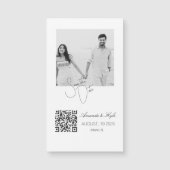 Custom Photo announcement Wedding magnet (正面)