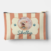 Custom Photo Ask Me About My Dog Poodle アクセサリーポーチ (裏面)