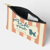 Custom Photo Ask Me About My Dog Poodle アクセサリーポーチ (見開き)