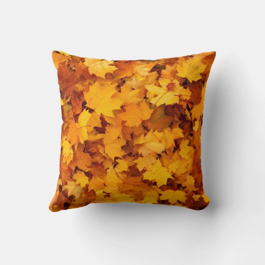 Custom photo autumn leaves  クッション (裏面)