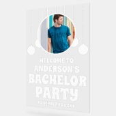 Custom Photo Bachelor Party Welcome アクリルサイン (傾斜)