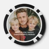Custom Photo Best Dad Ever ポーカーチップ (裏面)