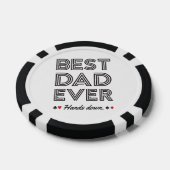 Custom Photo Best Dad Ever ポーカーチップ (シングル)