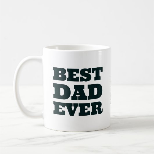 Custom Photo Best Dad Ever Personalized Gift コーヒーマグカップ (左)