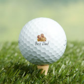 Custom Photo Best Dad Ever Personalized Golf Balls ゴルフボール (インサイチュ 木)