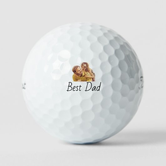 Custom Photo Best Dad Ever Personalized Golf Balls ゴルフボール (正面)