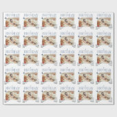 Custom Photo Birthday Gift Wrap for Adults & Teens ラッピングペーパー (フラット)