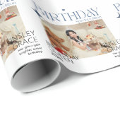 Custom Photo Birthday Gift Wrap for Adults & Teens ラッピングペーパー (ロールコーナー)