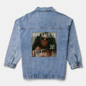 Custom Photo Birthday Party Magazine Cover  デニムジャケット (裏面)