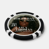 Custom Photo Birthday Party Magazine Cover ポーカーチップ (シングル)