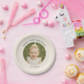 Custom Photo Birthday Sticker -Personal Invitation ペーパープレート (パーティー)