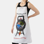 Custom Photo Black Kettlebell BBQ Dad Grill Badge エプロン (インサイチュ)