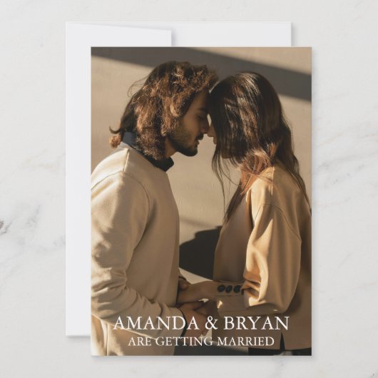 Custom Photo Boho Wedding Invites  招待状 (正面)