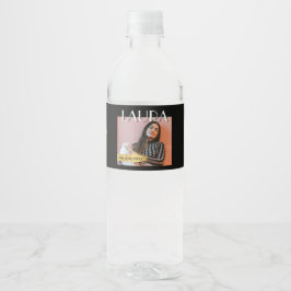 Custom Photo Bottle Label, Birthday Magazine Cover ペットボトルラベル