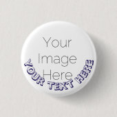 Custom Photo Button Pin – Personalized text Badge 缶バッジ (正面)
