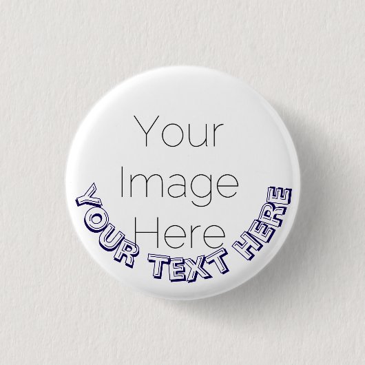 Custom Photo Button Pin – Personalized text Badge 缶バッジ (正面)