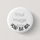 Custom Photo Button Pin – Personalized text Badge 缶バッジ (正面)