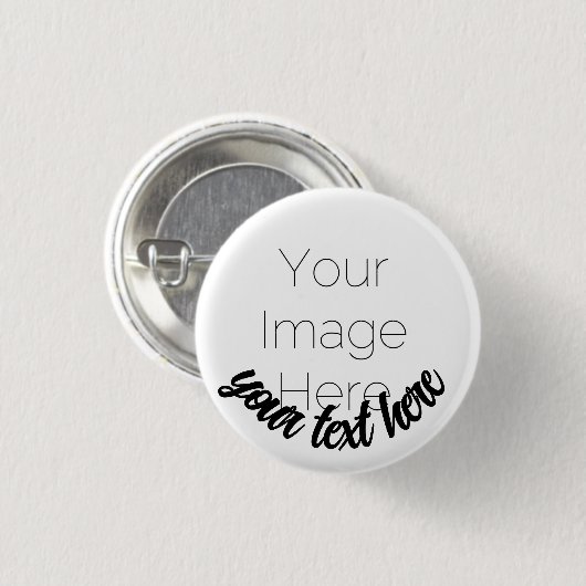 Custom Photo Button Pin – Personalized text Badge 缶バッジ (正面&裏面)