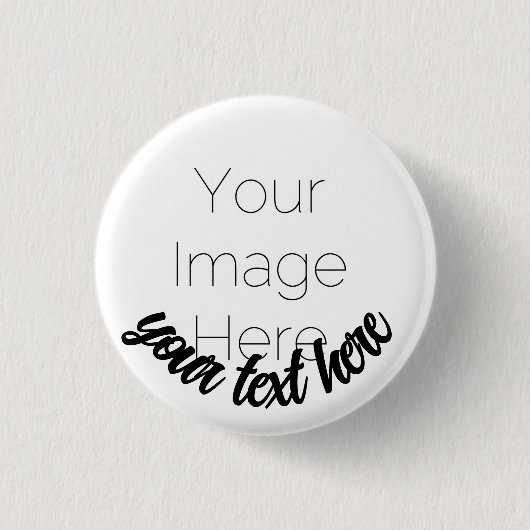 Custom Photo Button Pin – Personalized text Badge 缶バッジ (正面)