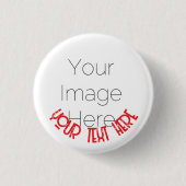 Custom Photo Button Pin – Personalized text Badge 缶バッジ (正面)