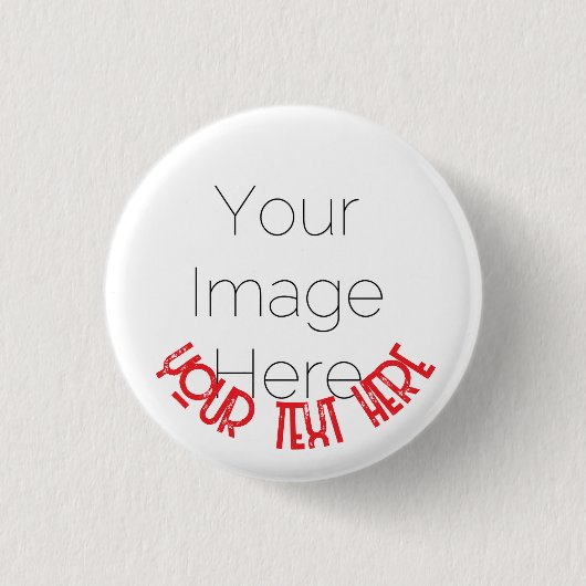 Custom Photo Button Pin – Personalized text Badge 缶バッジ (正面)