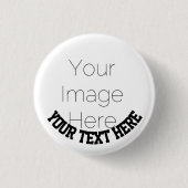 Custom Photo Button Pin – Personalized text Badge 缶バッジ (正面)