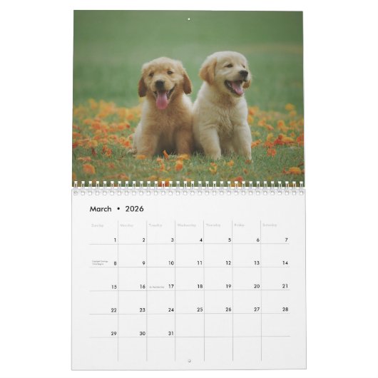 Custom Photo Calendar 2026 カレンダー (3月 2026)