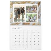 Custom Photo Calendar Beautiful Glitter Agate カレンダー (1月 2027)
