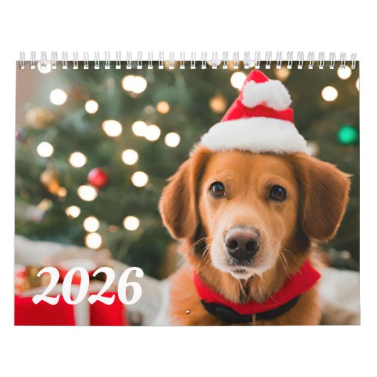 Custom Photo Calendar - Dog, Pets, Family 2026 カレンダー (カバー)