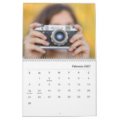 Custom Photo Calendar - New Years Gift Personalize カレンダー (2月 2027)