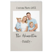 Custom Photo Calendar, Rustic Wall Design カレンダー (カバー)