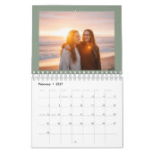 Custom Photo Calendar, Rustic Wall Design カレンダー (2月 2027)