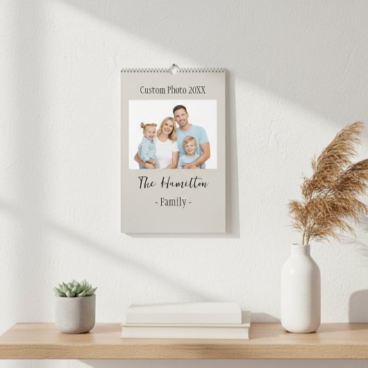 Custom Photo Calendar, Rustic Wall Design カレンダー