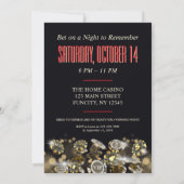 Custom Photo Casino Birthday Party Invite, Casino 招待状 (裏面)