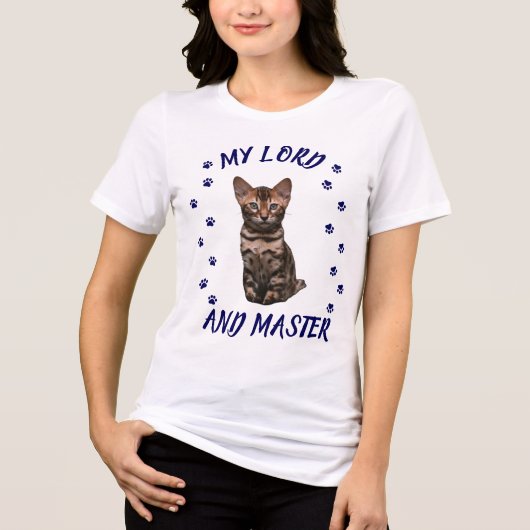 Custom Photo Cat Lover  トライブレンドＴシャツ (正面)