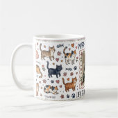 Custom Photo Cat Mug - Cat Lovers Gift コーヒーマグカップ (左)