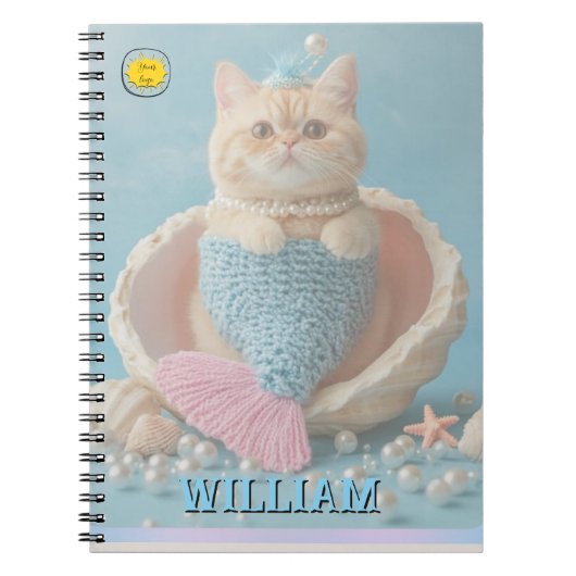 Custom photo cat pet  notebook ノートブック (正面)