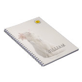 Custom photo cat pet silver notebook ノートブック (右側)