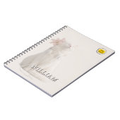Custom photo cat pet silver notebook ノートブック (左側)