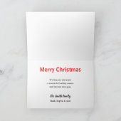 Custom Photo Christmas Card with  Wreath カード (内部)
