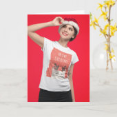 CUSTOM PHOTO CHRISTMAS CARDS カード (黄色い花)