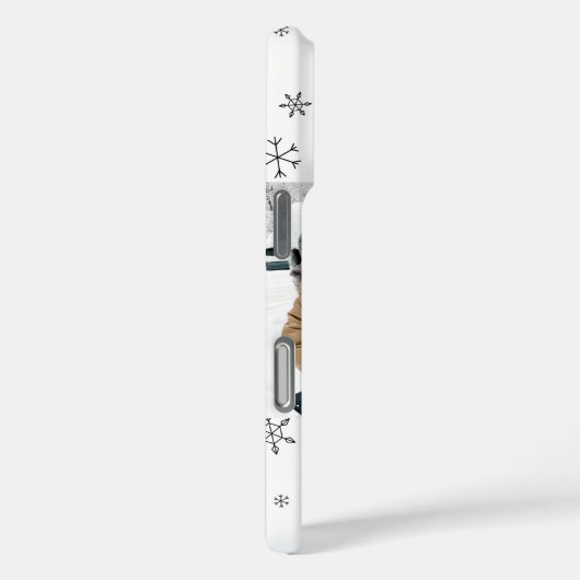 Custom Photo Christmas Snowflakes Monogram Case-Mate iPhoneケース (裏面 / 右)