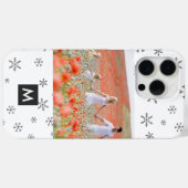 Custom Photo Christmas Snowflakes Monogram Case-Mate iPhoneケース (裏面 (横))