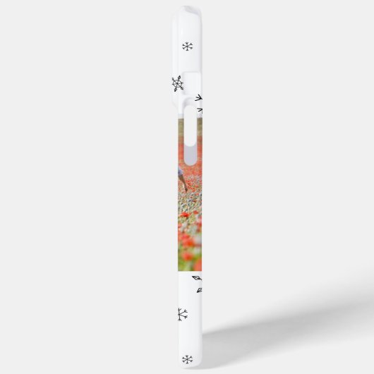 Custom Photo Christmas Snowflakes Monogram Case-Mate iPhoneケース (裏面 / 左)
