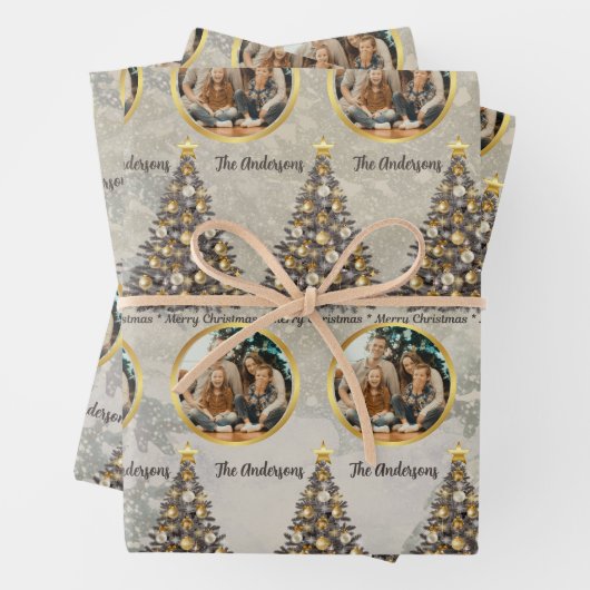 Custom Photo Christmas Wrapping Paper ラッピングペーパーシート (インサイチュ)