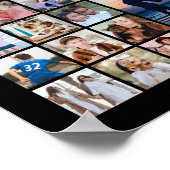 Custom Photo Collage 100 Pictures 100th Birthday ポスター (角)