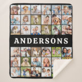 Custom Photo Collage 36 Personalized Modern Family シェルパブランケット (正面)